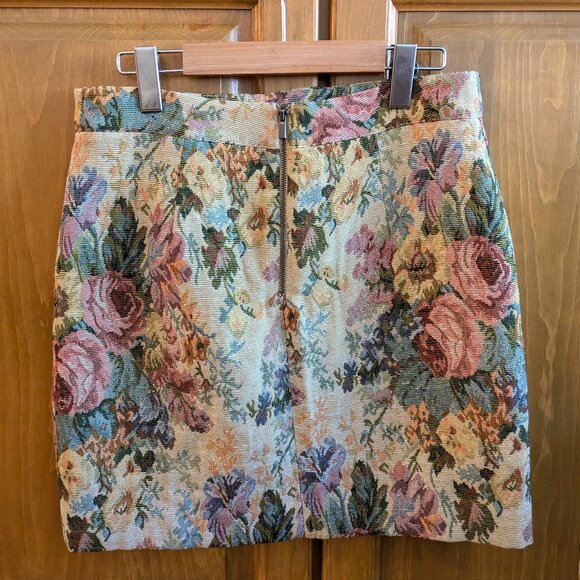 Floral Tapestry Mini Skirt - Medium - Picture 2 of 5